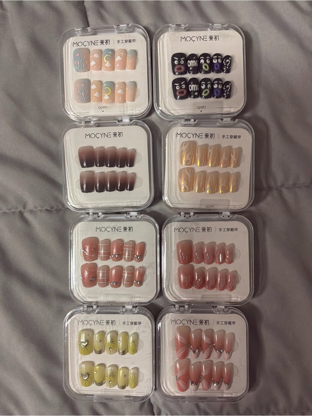 MOCYNE Press-On Nail Sets Lot of 8 - Variety of Styles
